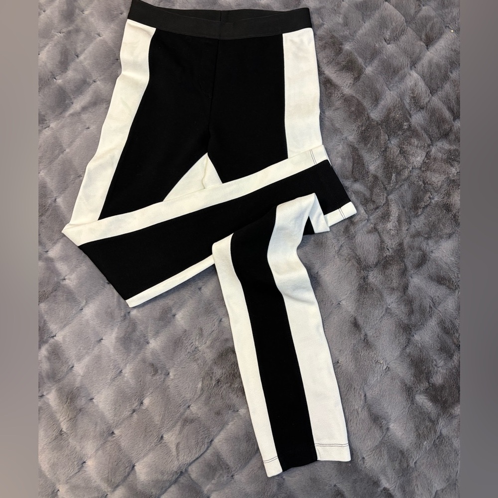 BCBG Black/White Sasha leggings